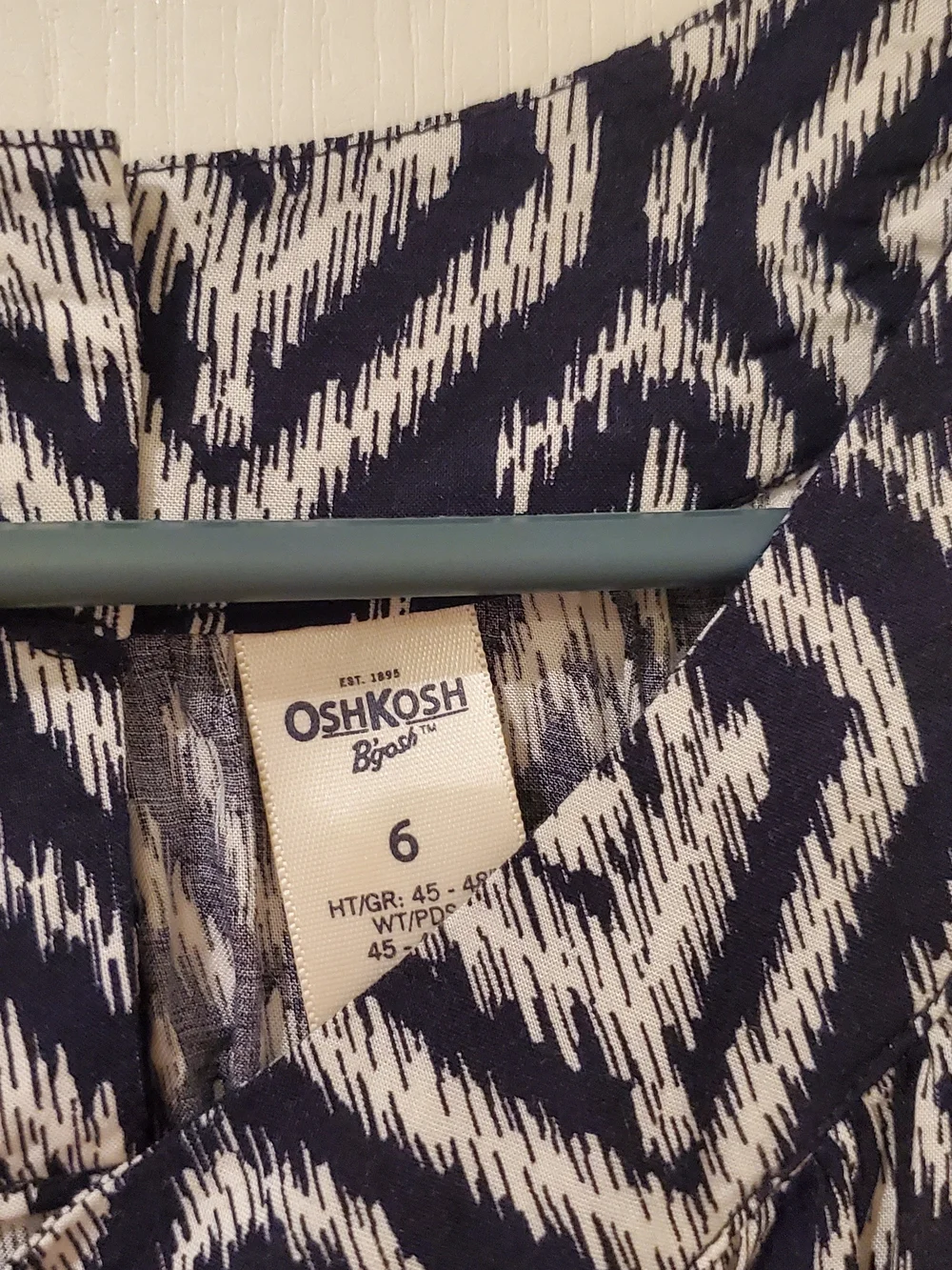 OshKosh B'gosh Navy and White Diamond-Print Sundress